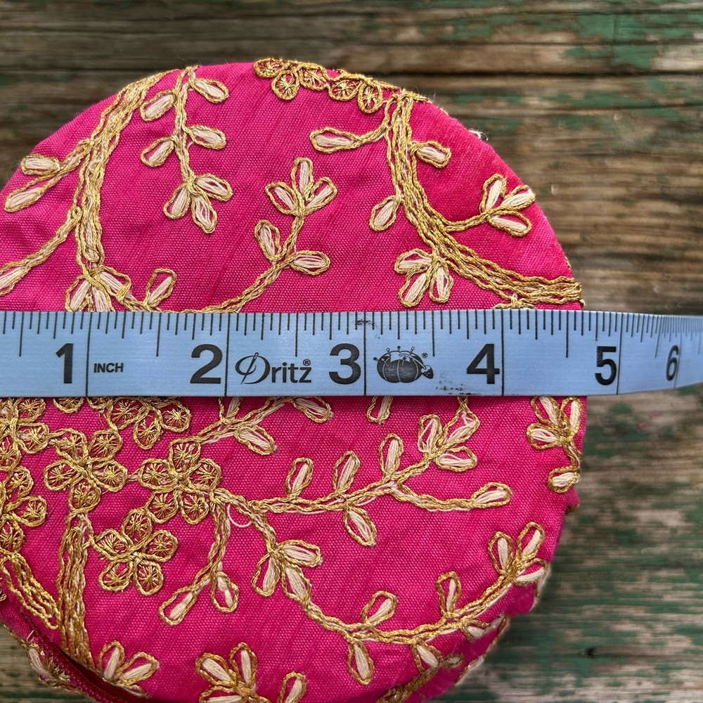 Shree Handicrafts Pink and Gold Travel Jewelry Box - Picture 9 of 13